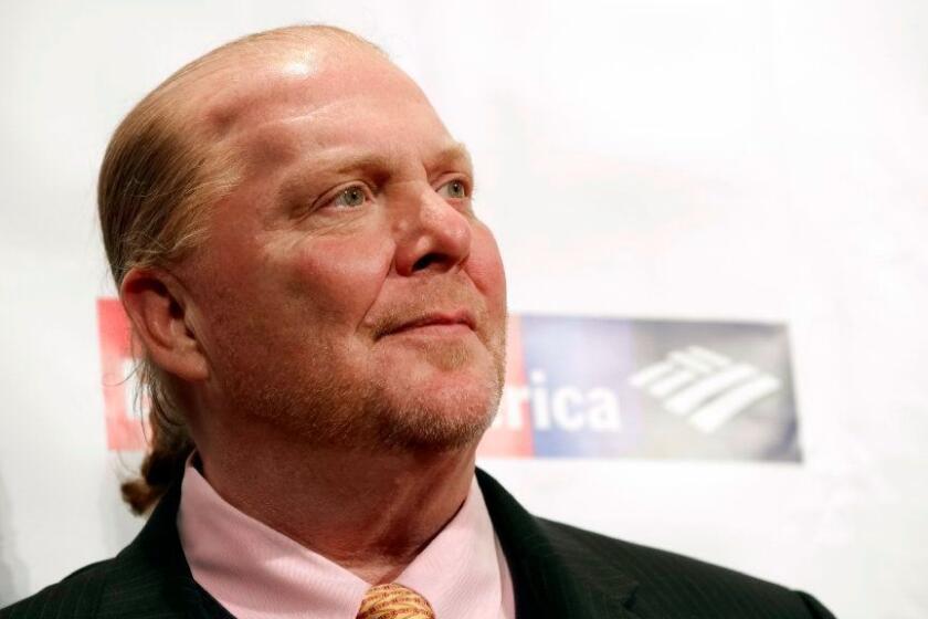 FILE - In this Wednesday, April 19, 2017, file photo, chef Mario Batali attends an awards event in New York. Batali stepped away from his restaurant empire and cooking show "The Chew" on Monday, Dec. 11, 2017, as he said that reports of sexual misconduct "match up" to his behavior. (Photo by Brent N. Clarke/Invision/AP, File)