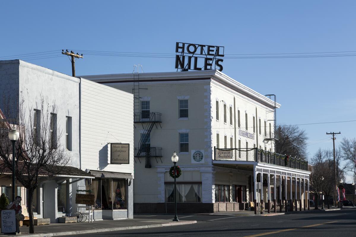 The Niles Hotel in Alturas, seat of Modoc County in far northeastern California, where there have been no coronavirus cases reported,