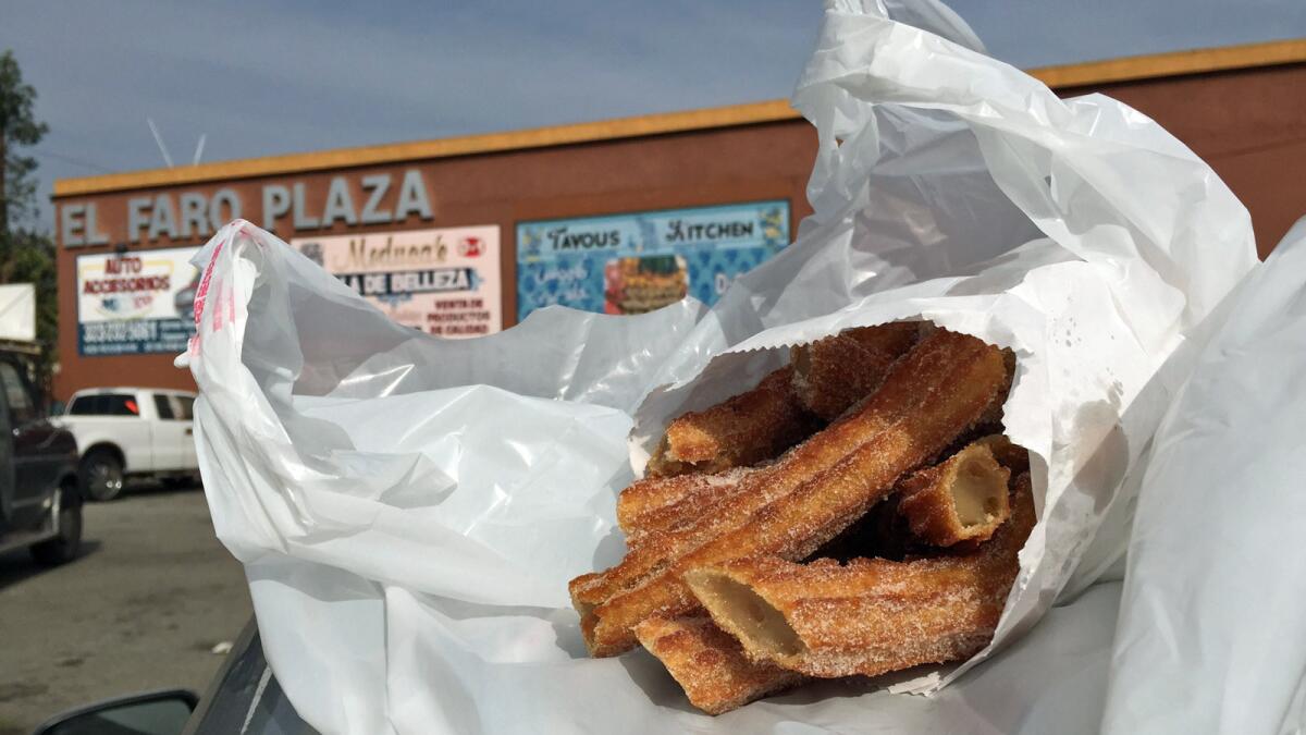 Churros for the road from El Guero.