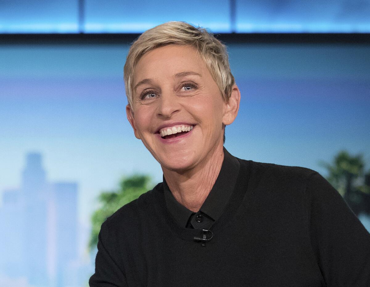 FILE - Host Ellen Degeneres appears at a taping of "The Ellen DeGeneres Show" in Burbank on Oct. 13, 2016. DeGeneres says the 19th and final season of her daytime talk show will be a thank you to fans. (AP Photo/Andrew Harnik, FIle)