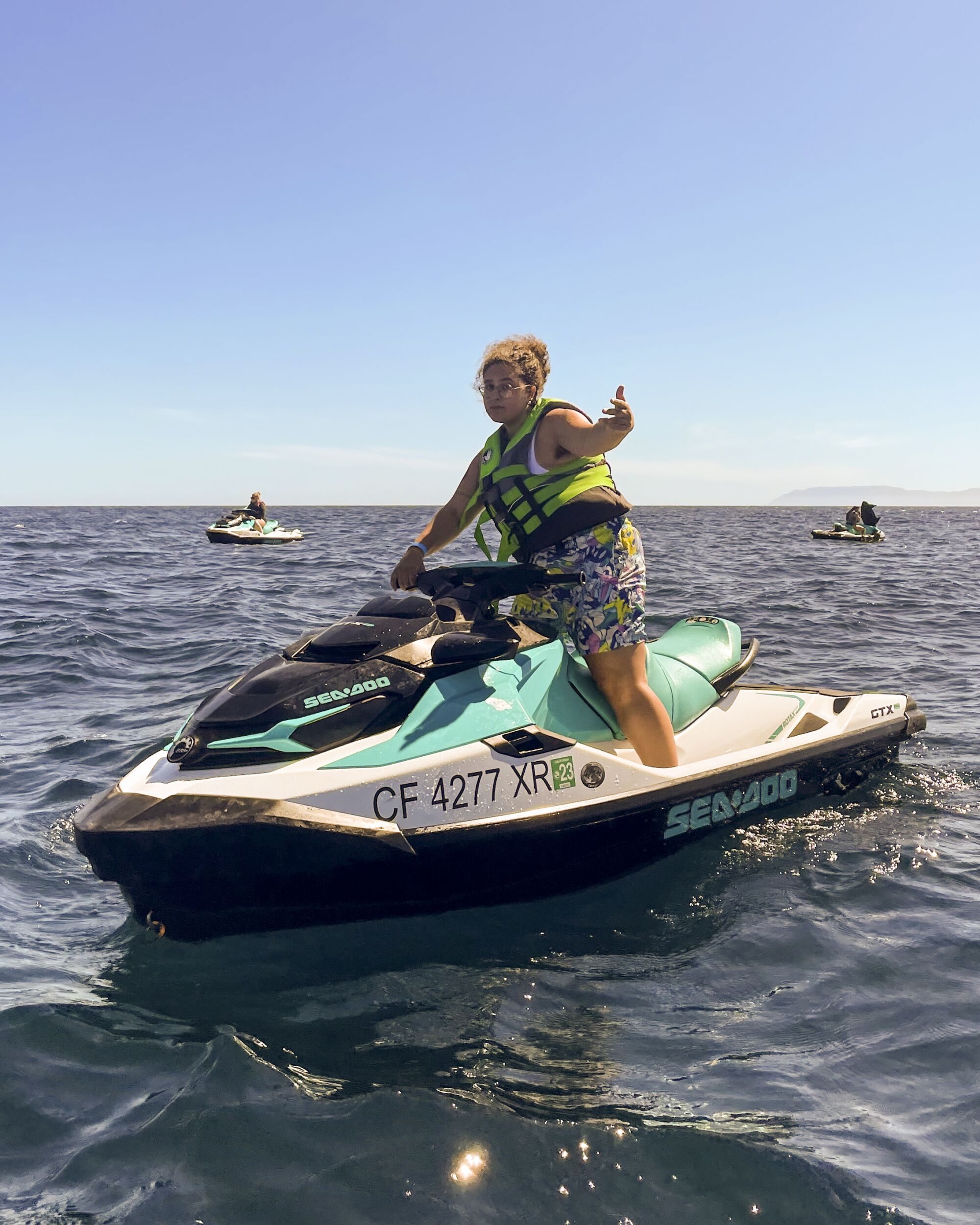 A jet ski rider with Jetski2Catalina