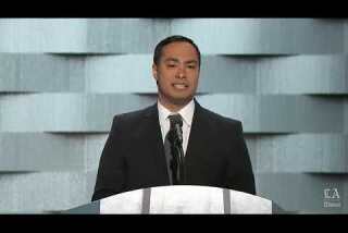 Rep. Joaquin Castro of Texas speaks at the Democratic National Convention