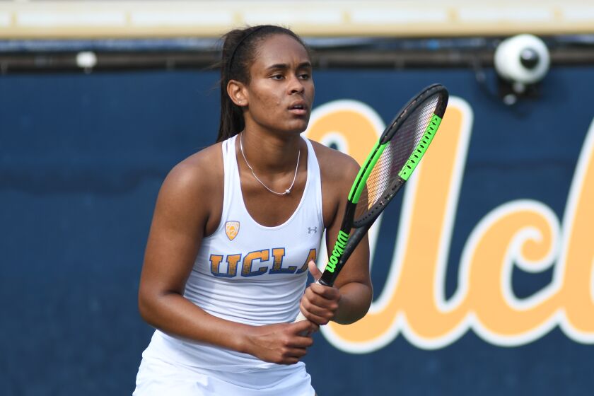 UCLA tennis player Abbey Forbes.