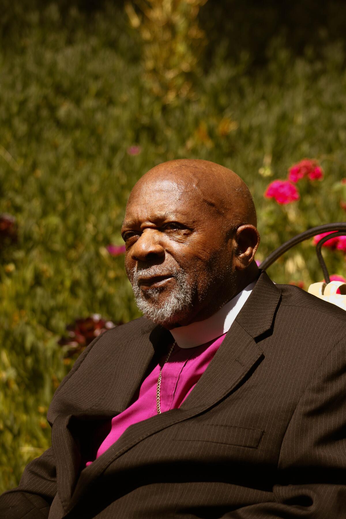 Bishop George McKinney poses for a portrait on June 3, 2020 in Chula Vista, California.