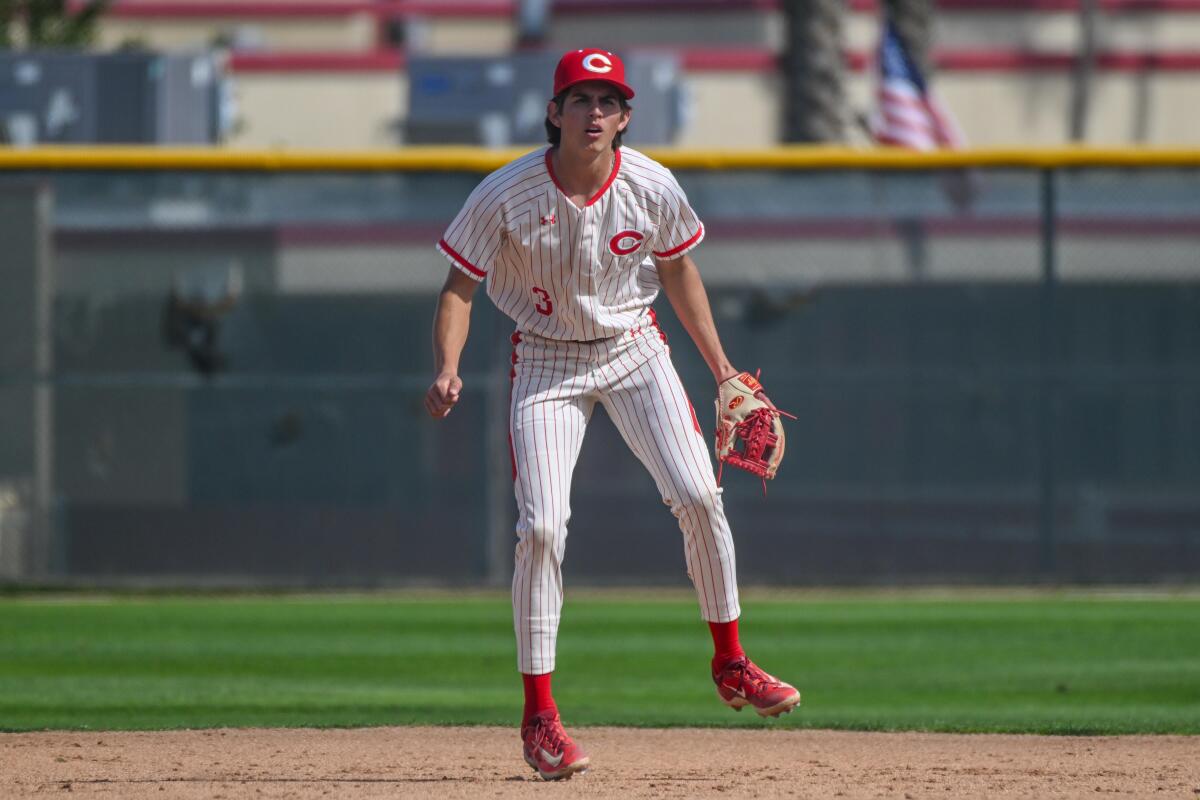 Shortstop Billy Carlson for No. 1-ranked Corona.