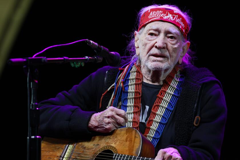 Willie Nelson performs at The Rady Shell at Jacobs Park on Monday, April 22, 2024. 