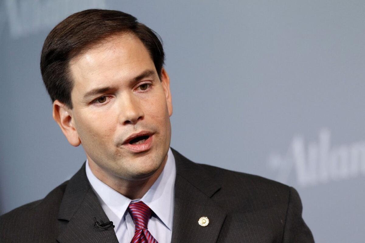 Sen. Marco Rubio, shown in a file photo, was one of four Republican senators to sign onto a bipartisan immigration overhaul proposal Monday along with four Democratic senators.