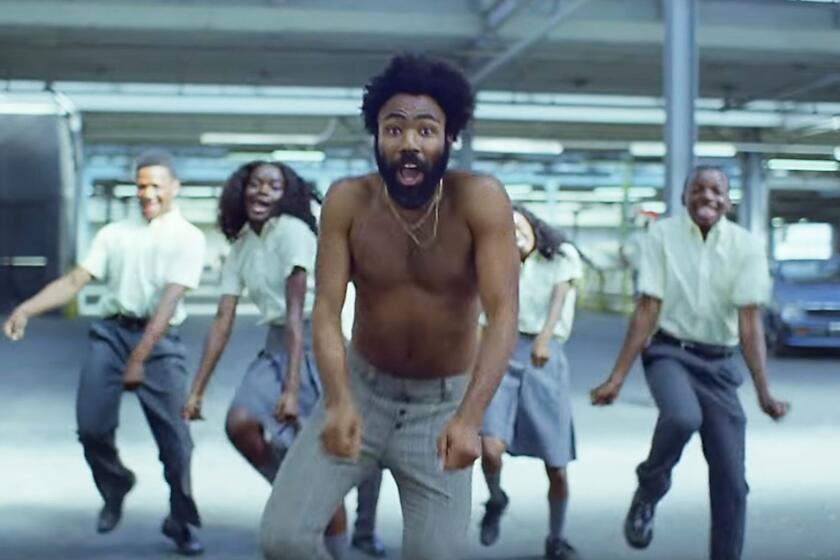 A frame grab of Donald Glover as Childish Gambino in the video for "This Is America."