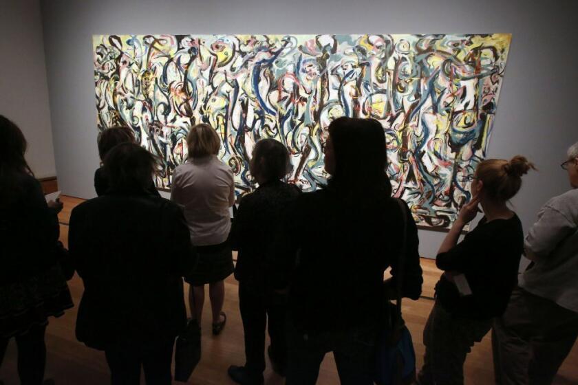 Jackson Pollock's "Mural" is on display at the Getty Museum in Los Angeles.