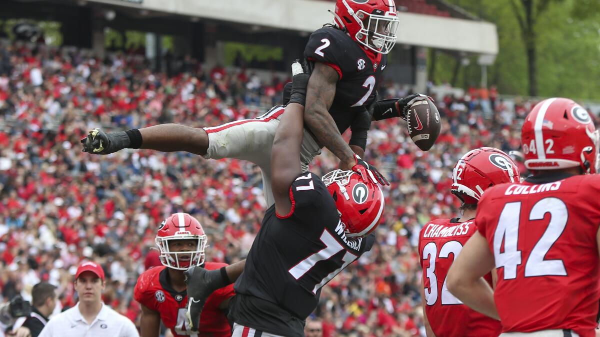 Georgia football player killed after CFP title celebration - Los Angeles Times
