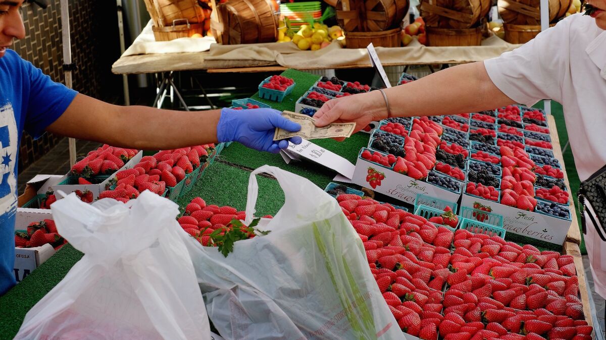 A new Department of Agriculture grant will help low-income shoppers buy at farmers markets.