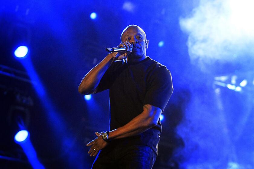 N.W.A member Dr. Dre is one of the subjects of the biographical drama "Straight Outta Compton."