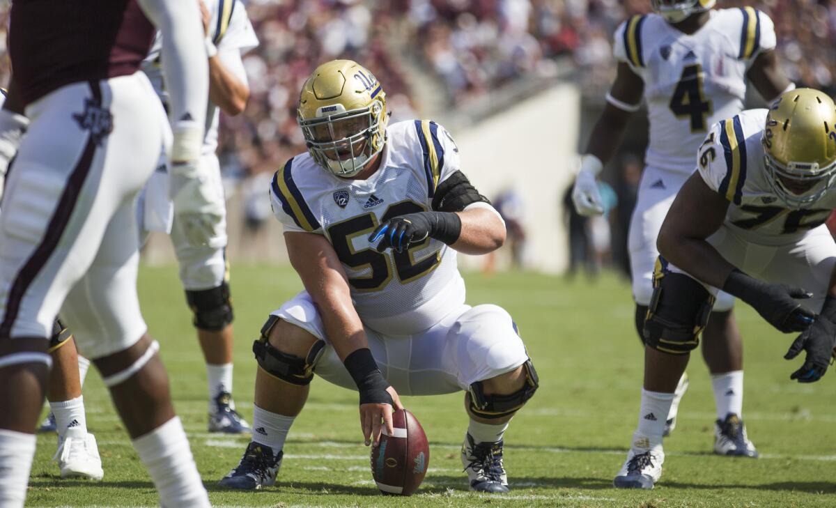 Bruins center Scott Quessenberry played his final home game on Friday night.