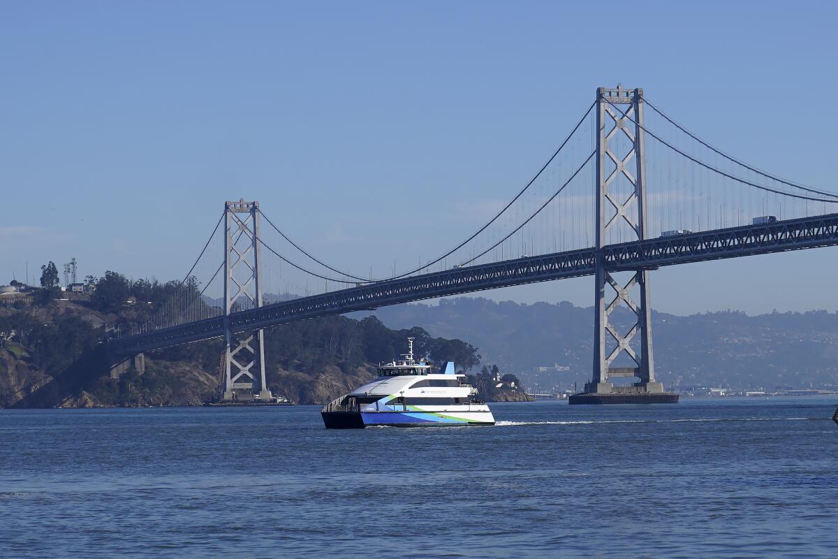 The San Francisco-Oakland Bay Bridge in November.