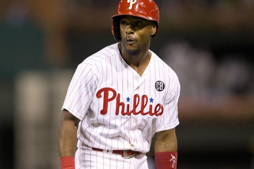 Shortstop Jimmy Rollins hit .243 with 17 home runs and 55 runs batted in and stole 28 bases last season with the Phillies.
