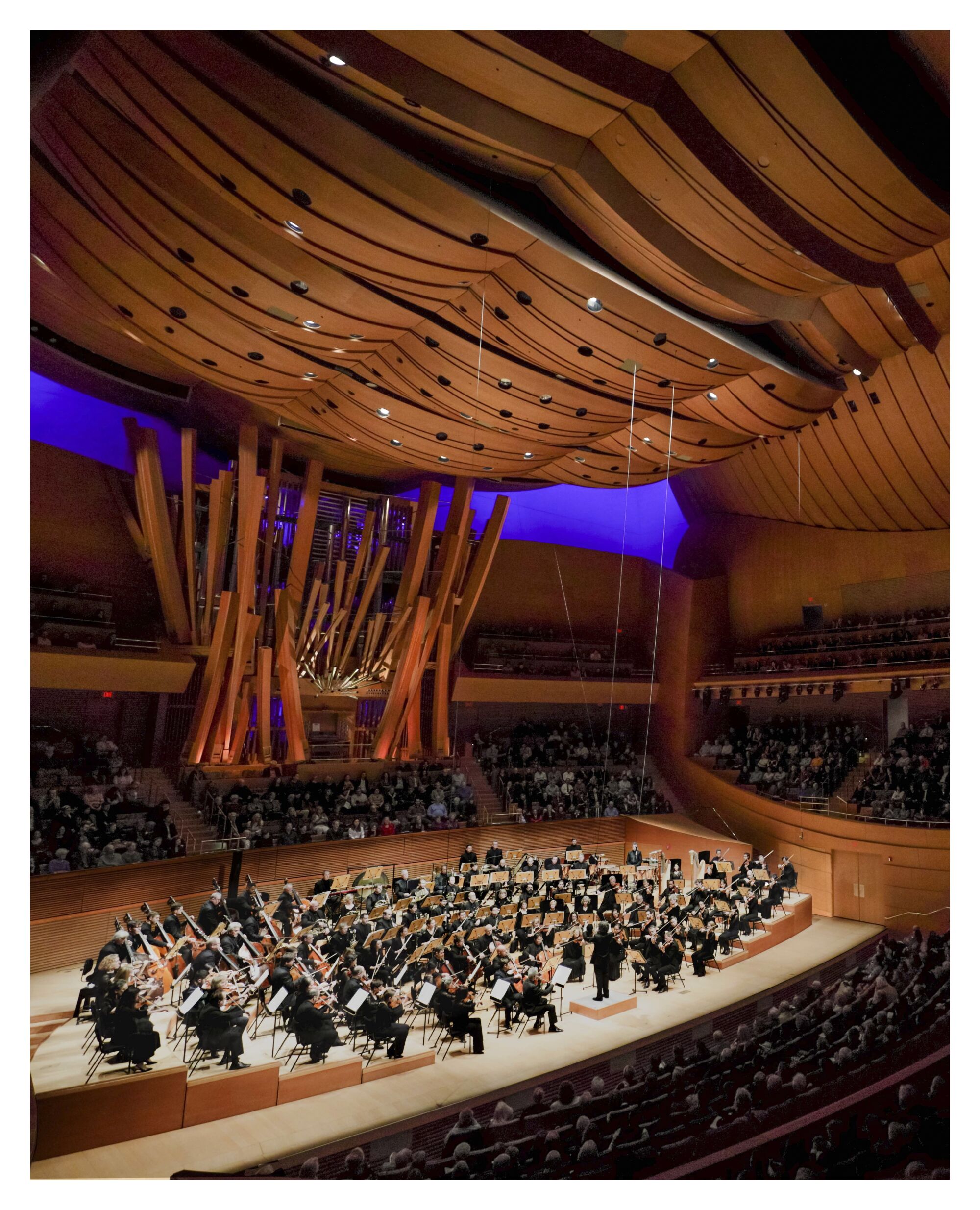 The LA Philharmonic performs on stage