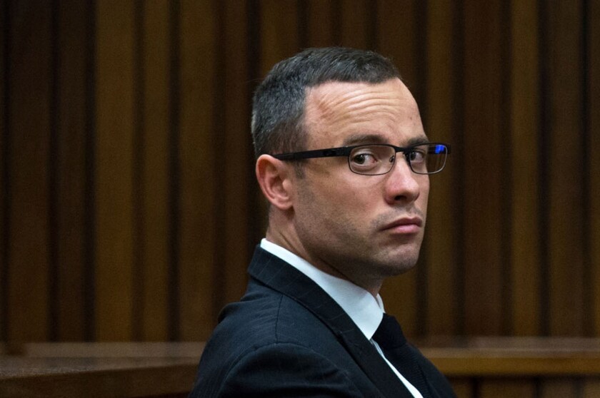 Oscar Pistorius on trial at the high court in Pretoria, South Africa, on May 13, 2014.