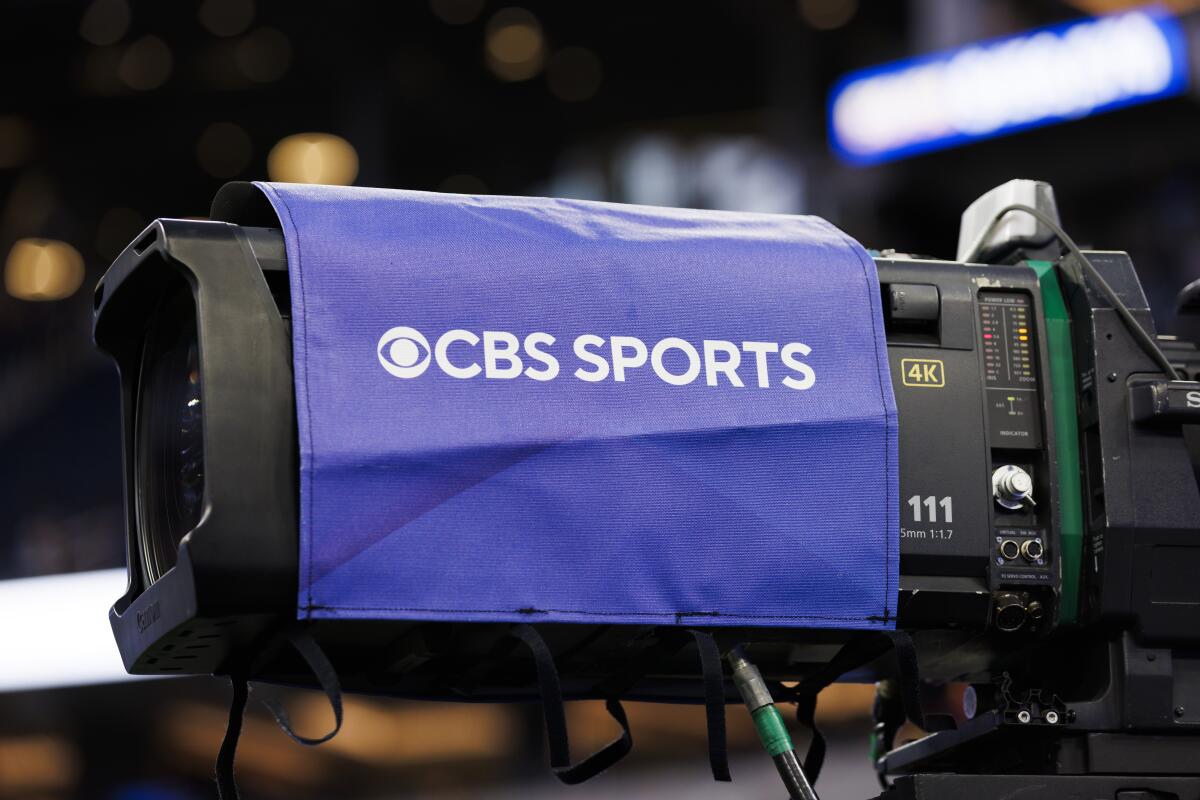 CBS TV camera at SoFi Stadium.