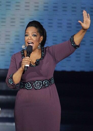 Oprah at her last show in 2011.