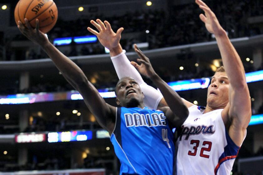 Point guard Darren Collison tries to score for Dallas against future Clippers teammate Blake Griffin during a game last season at Staples Center.
