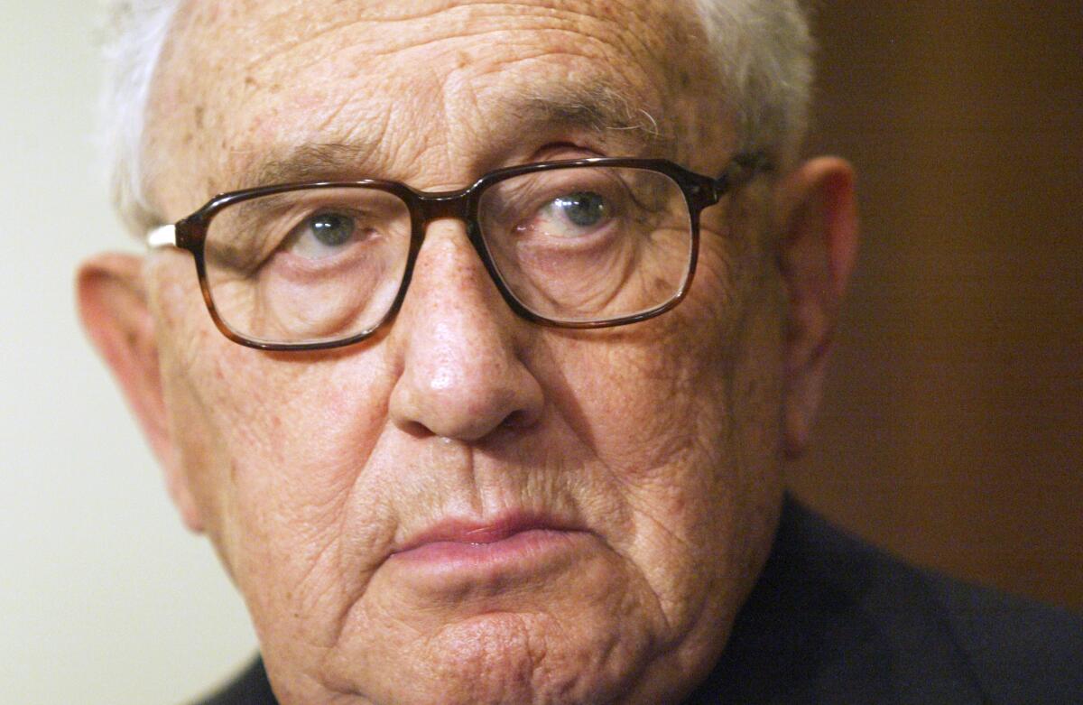 Former Secretary of State Henry Kissinger close-up