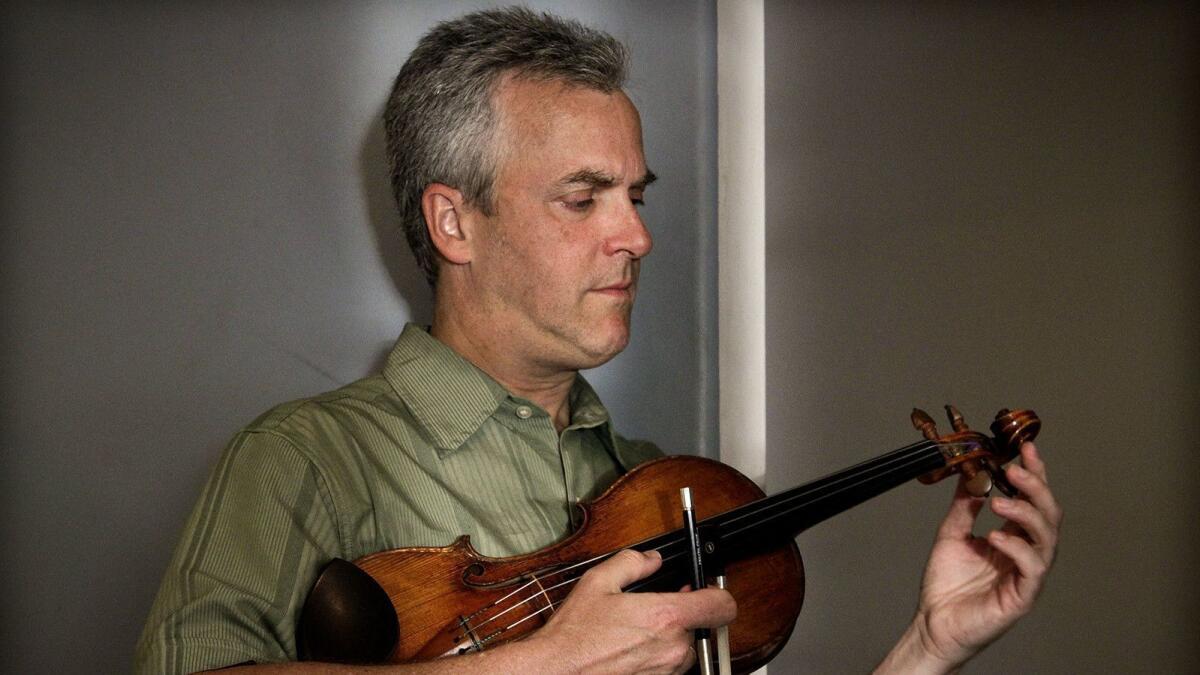 Violinist Martin Chalifour leads some of his fellow LA Phil musicians in a chamber-music concert at the Huntington on Tuesday.