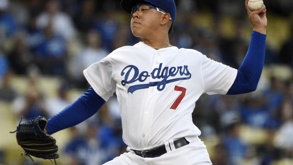 Julio Urias shows grit but Dodgers are asking too much - Los Angeles Times