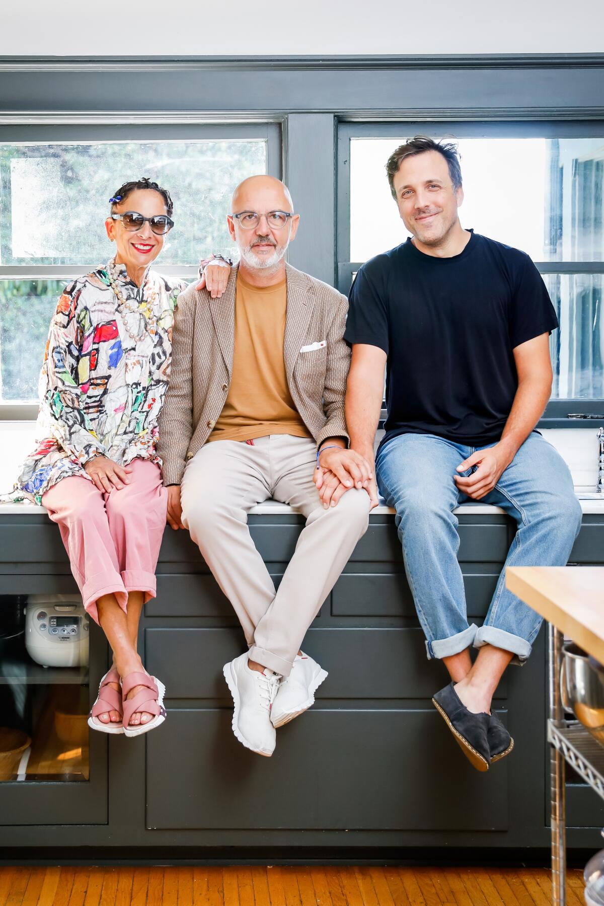 Chef Nancy Silverton, Franco Pepe, and "Chef's Table" producer Brian McGinn