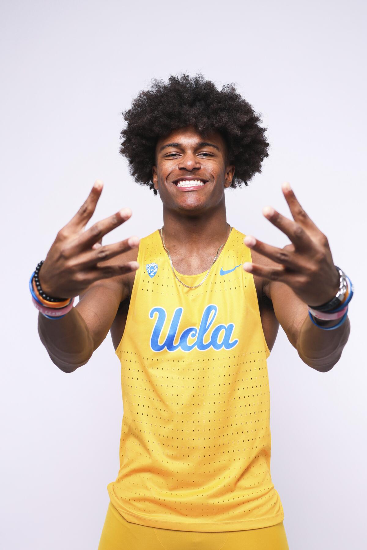 Karson Gordon from Texas will be playing quarterback and triple jumping for UCLA.
