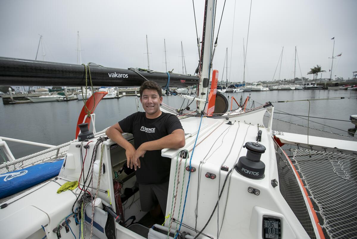 Peter Sangmeister, 21, will be sailing on the Taniwha.