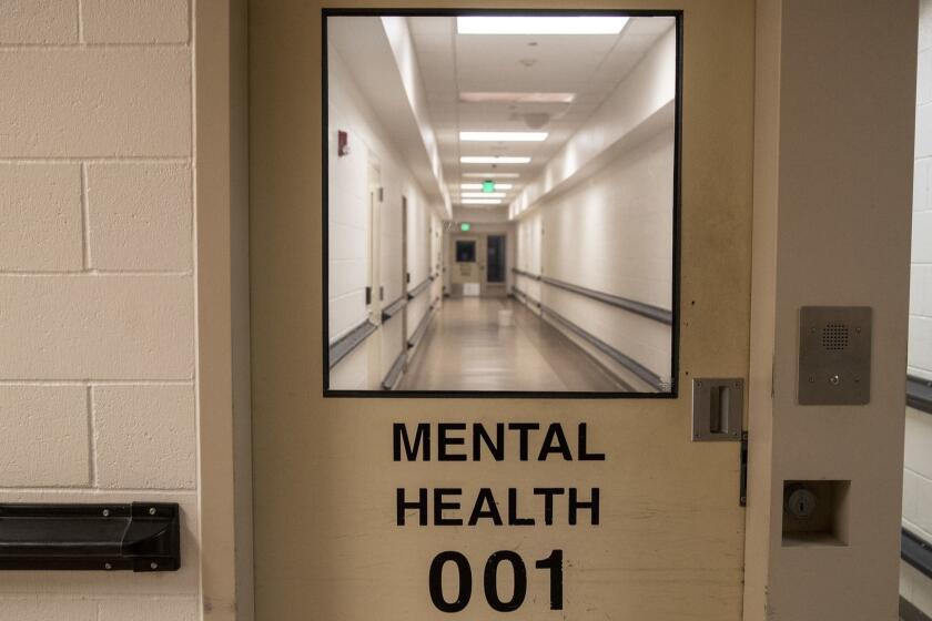 SACRAMENTO, CALIF. -- THURSDAY, JANUARY 31, 2019: A window into the mental health ward at the Sacramento County Youth Detention Facility in Sacramento, Calif., on Jan. 31, 2019. (Brian van der Brug / Los Angeles Times)