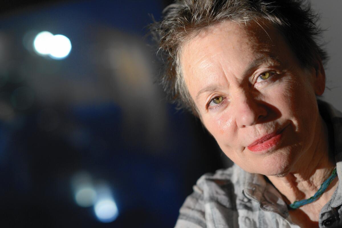 Laurie Anderson in her studio in Manhattan, NY.