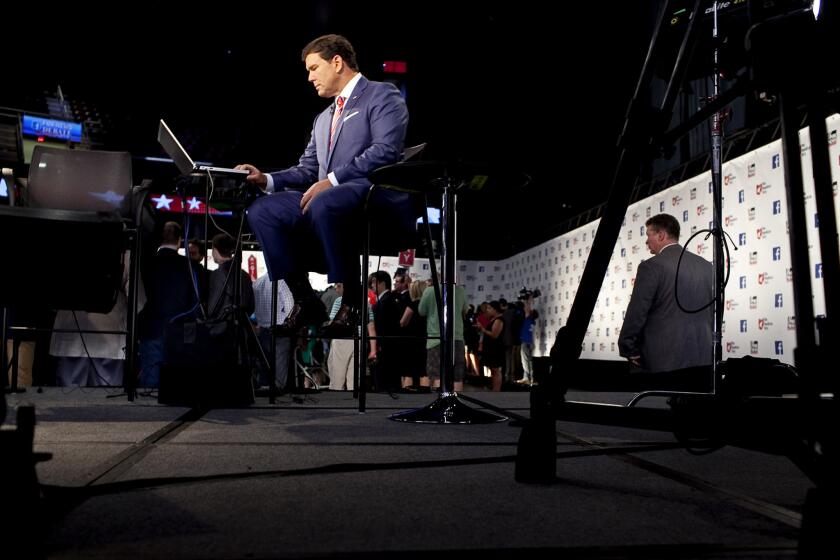 Bret Baier, Fox News' political anchor, co-hosted the Fox News GOP Debate alongside Chris Wallace and Megyn Kelly at Quicken Loans Arena in Cleveland.