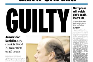 The front page of Extra edition of The San Diego Union-Tribune, August 21, 2002 reads: "Guilty."  