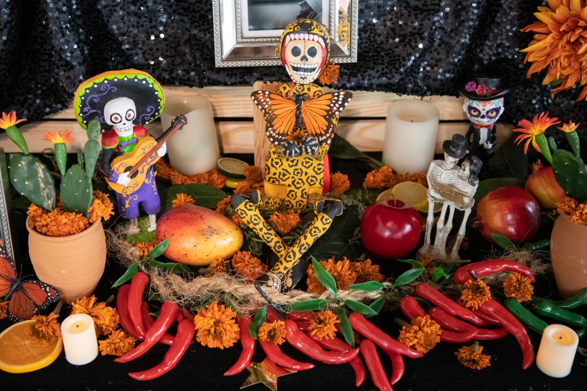 Detail from the Day of the Dead "Altar for Carlos Zaragoza" at Self Help Graphics & Art.