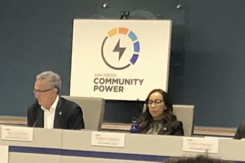 A meeting of members of the board of San Diego Community Power on June 22.