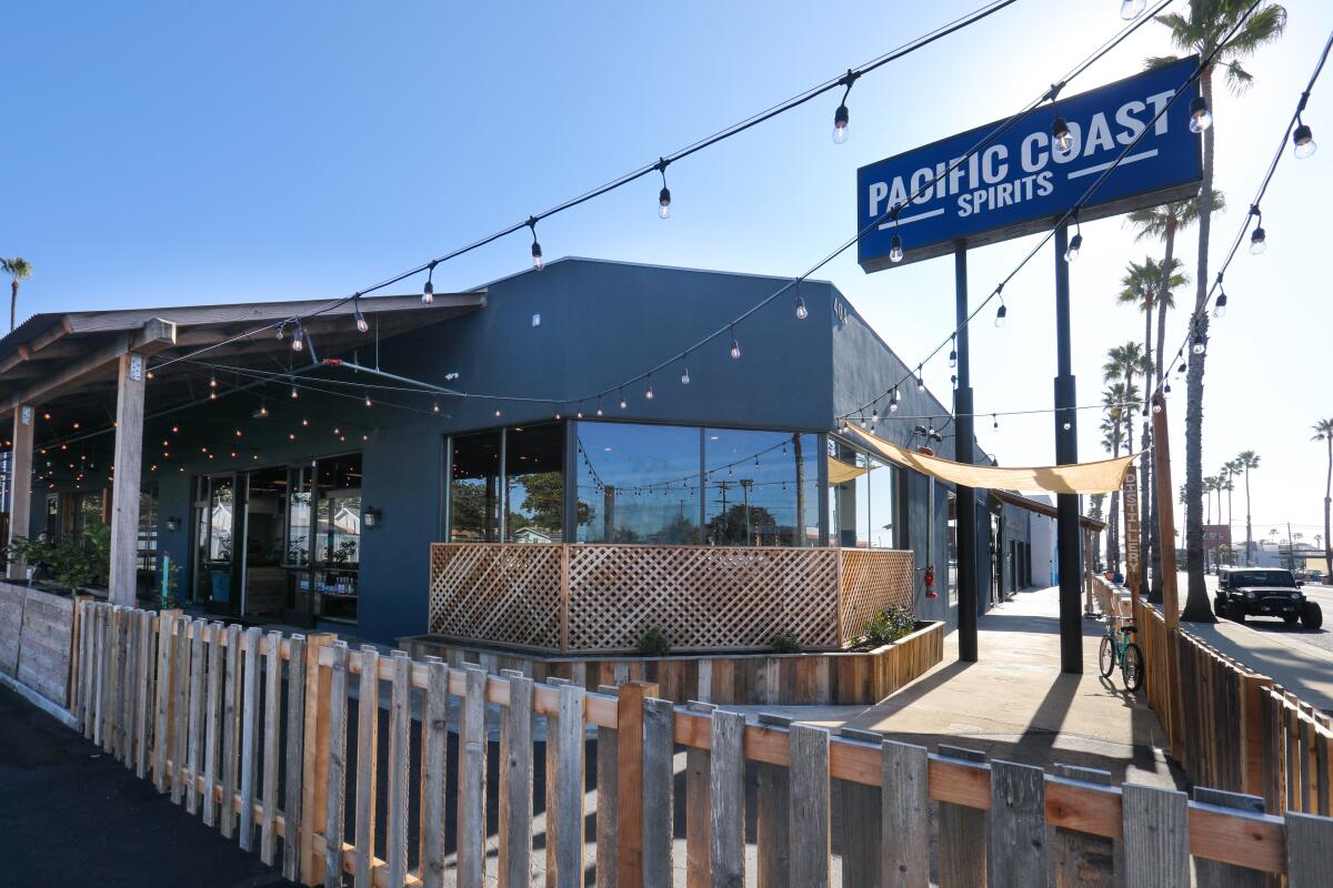Once a furniture store, the building is now the home to Pacific Coast Spirits. Photographed January 29, 2020 in Oceanside, California.