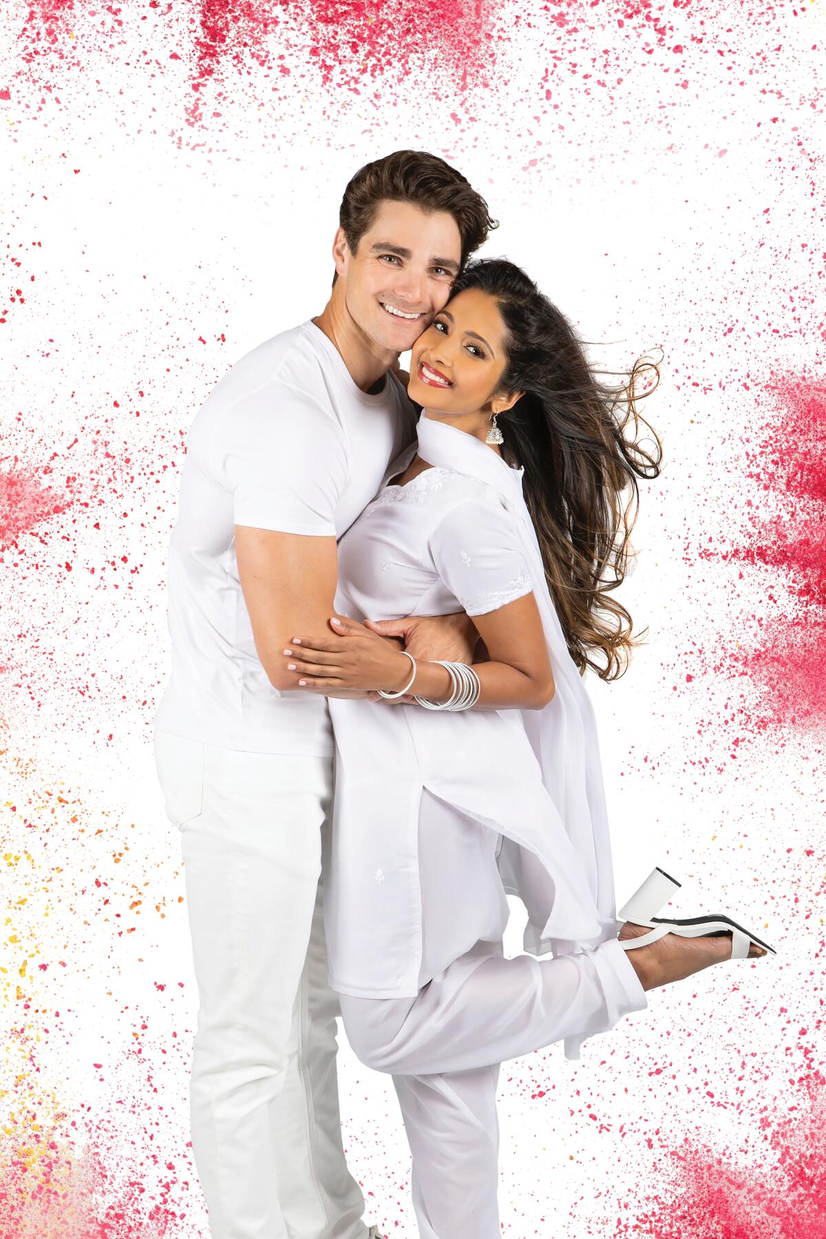 Austin Colby and Shoba Narayan co-star as Rog and Simran in "Come Fall in Love — The DDLJ Musical" at the Old Globe Theatre.
