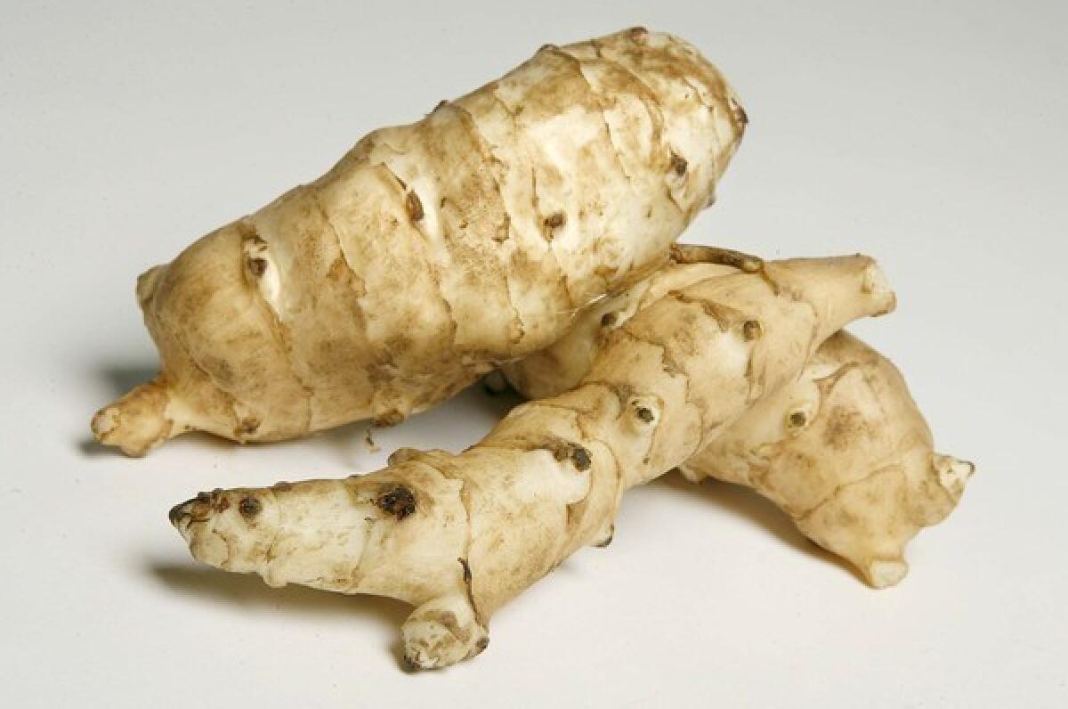 Jerusalem artichokes are tubers, strongly resembling raw ginger in appearance.