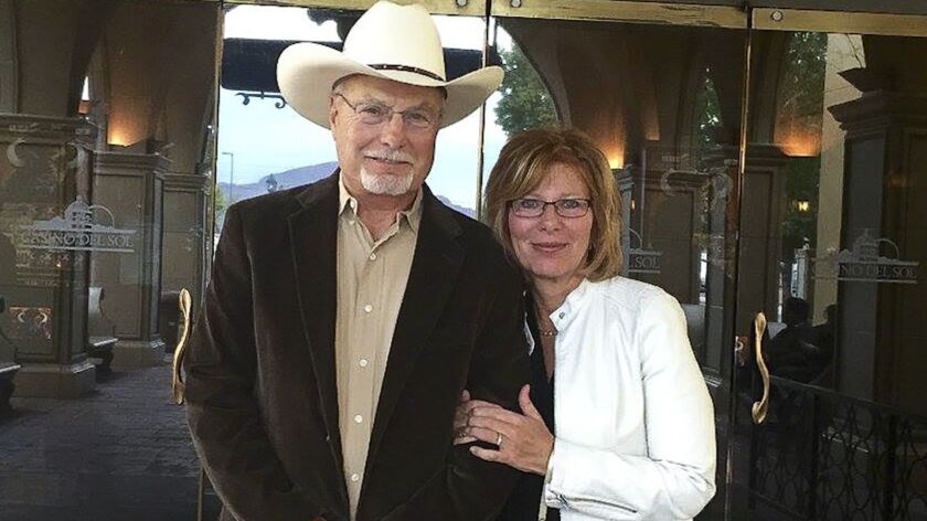 Bobby Wilson and his wife, Eileen Pein Wilson, outside Casino del Sol near Tucson in 2017.