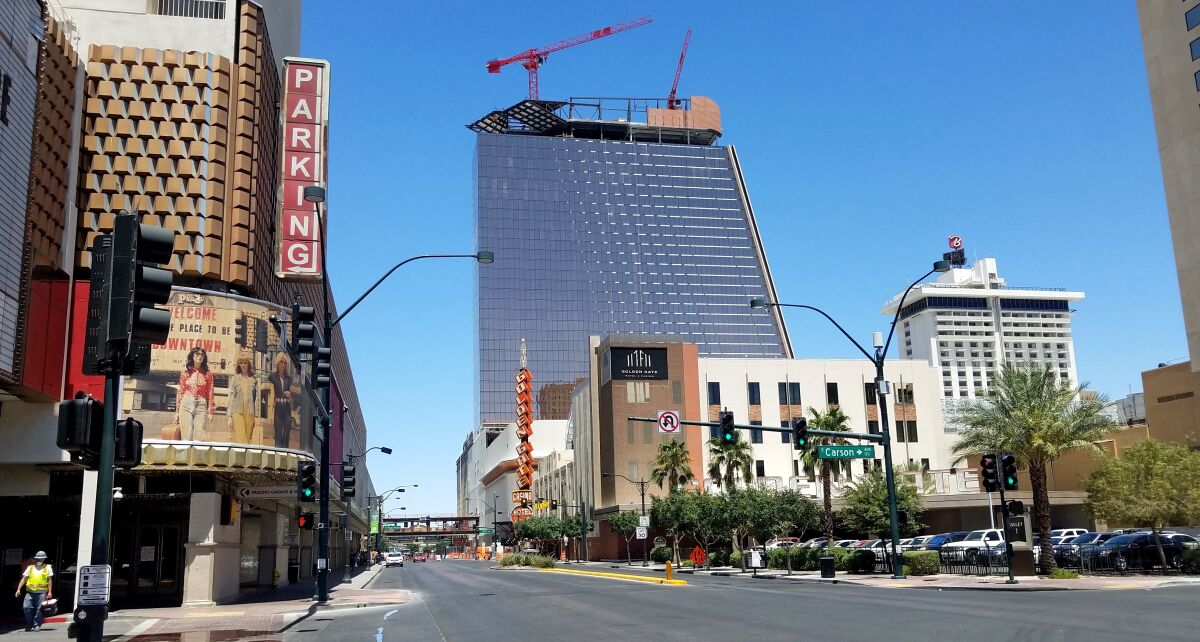 The 35-story Circa resort is under construction in Las Vegas.