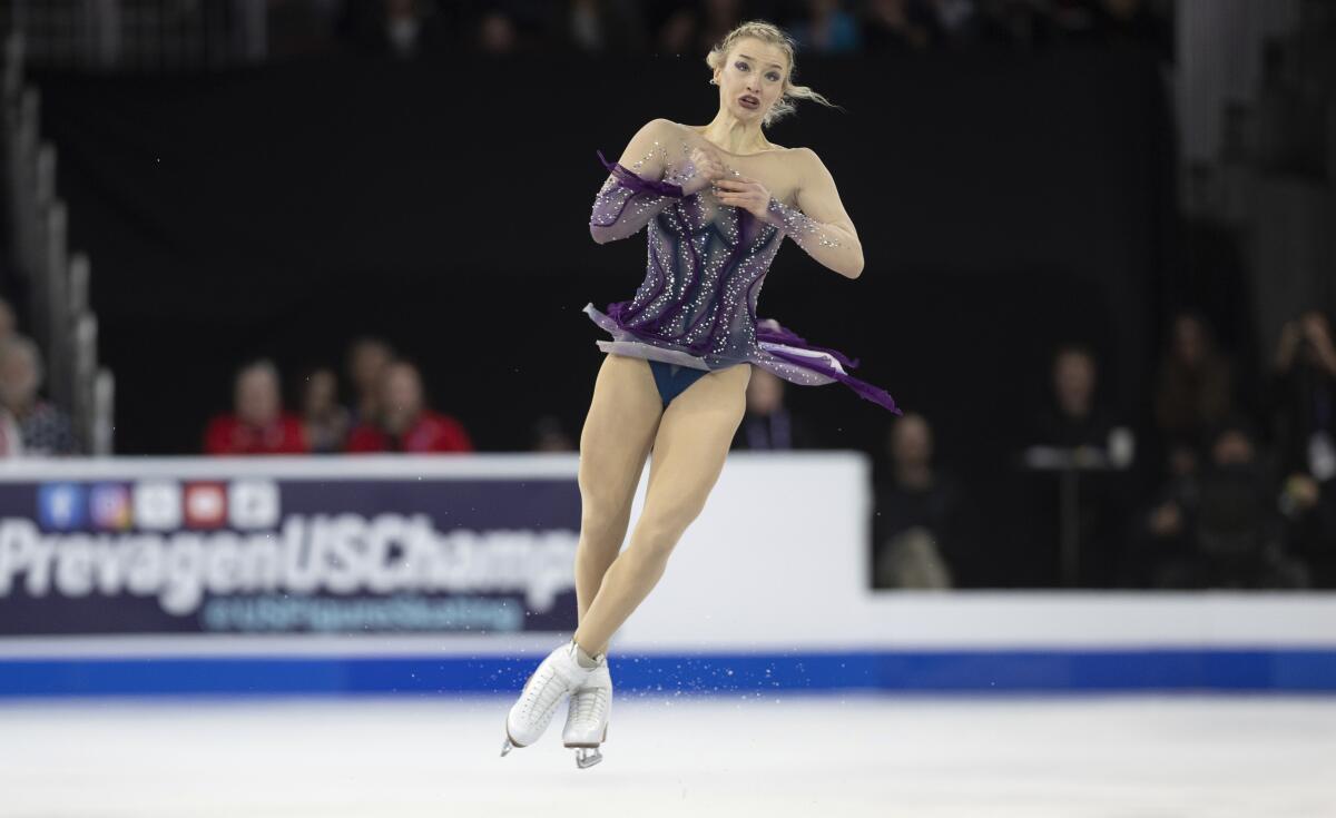 Amber Glenn defends title at the U.S. Figure Skating Championships - Los Angeles Times