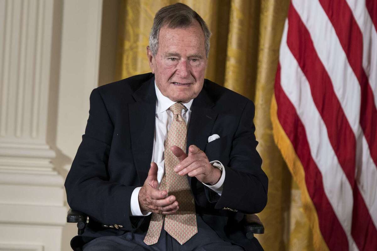 President George H.W. Bush will spend a fourth night in a Texas hospital after suffering shortness of breath, his office said.