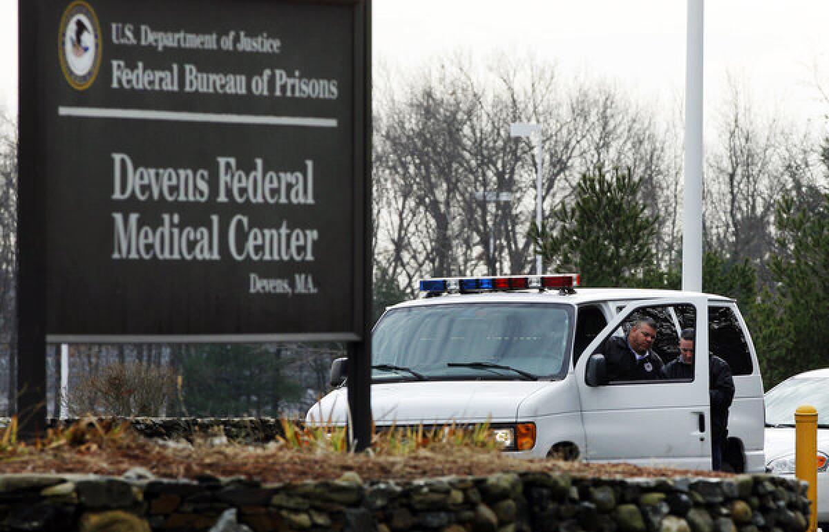 Dzhokhar Tsarnaev, charged in the Boston Marathon bombings, has been moved from a Boston hospital to the Devens Federal Medical Center in Devens, Mass., where this 2011 photo was taken.