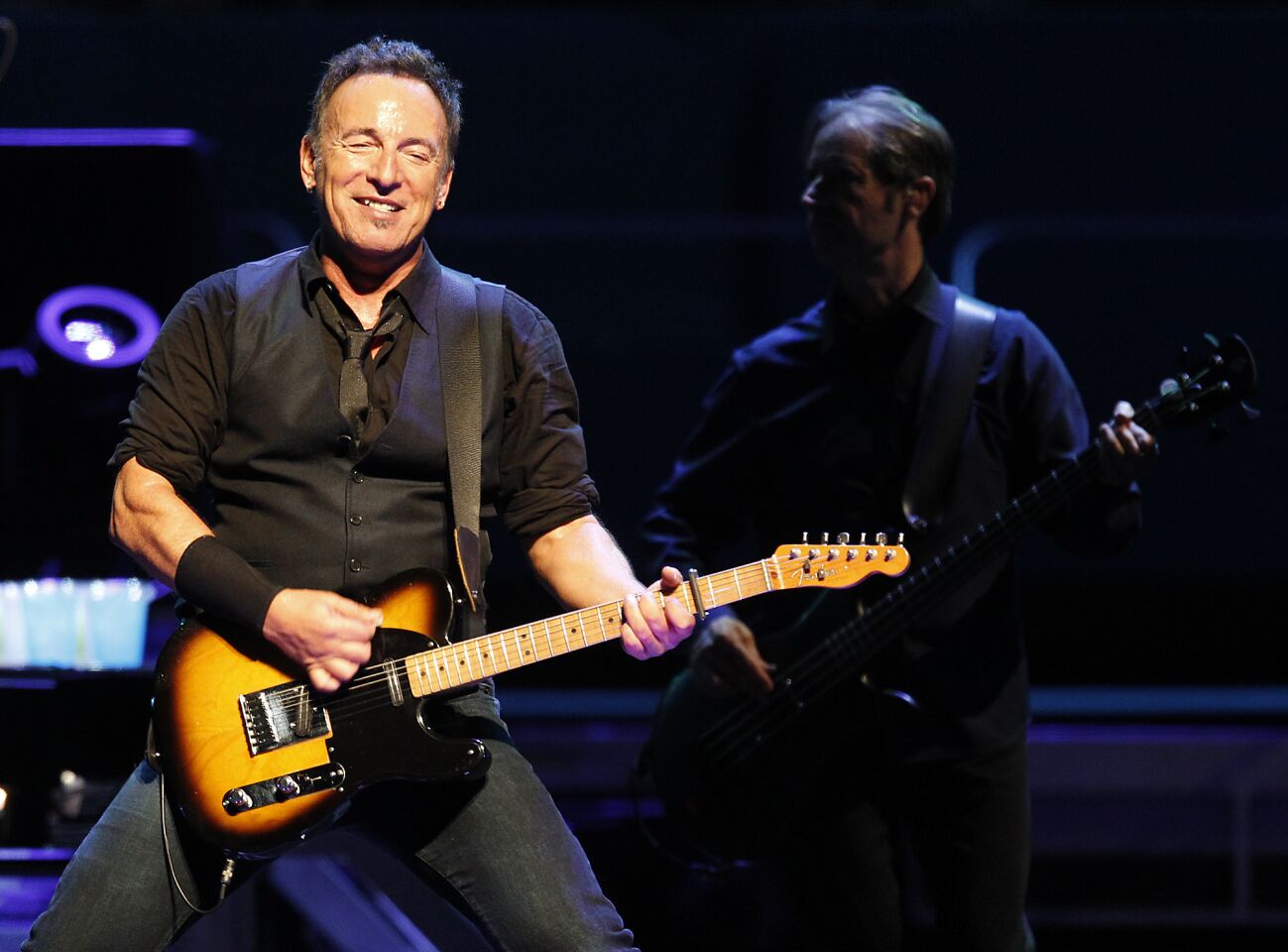 Bruce Springsteen and the E Street Band perform at the L.A. Sports Arena on April 26, 2012.