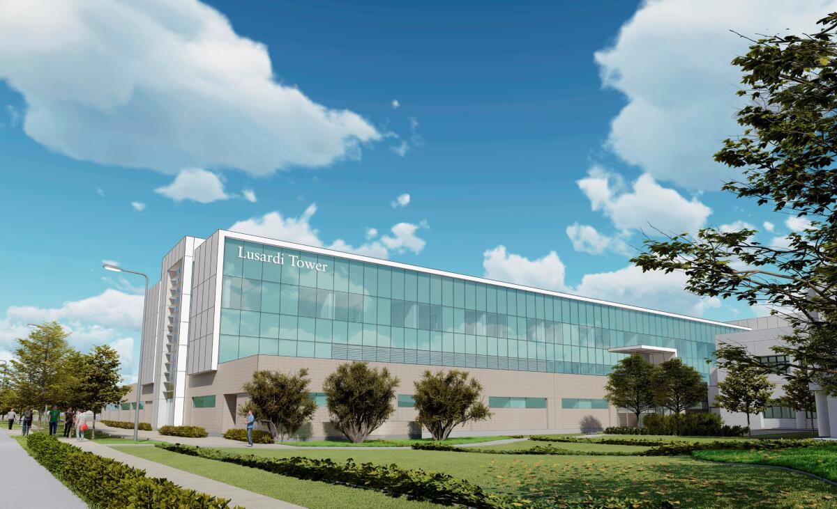 This artist's rendering shows the shape of a 224,000-square-foot building slated for Scripps Memorial Hospital Encinitas.
