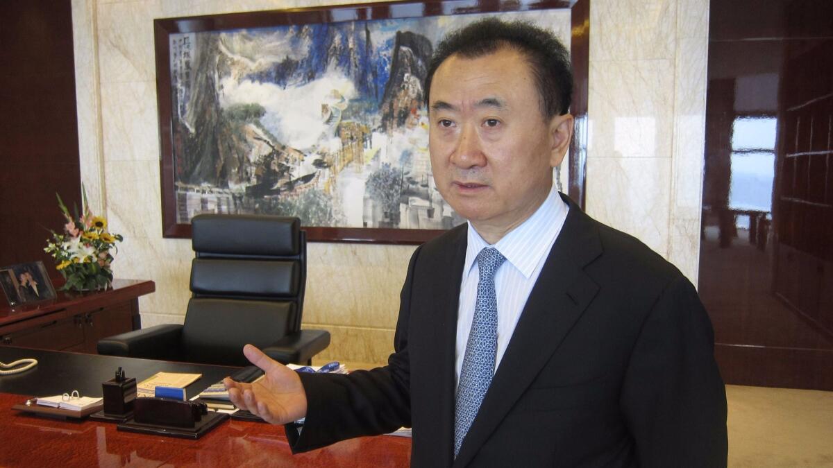 Wang Jianlin inside his Beijing office in 2012.