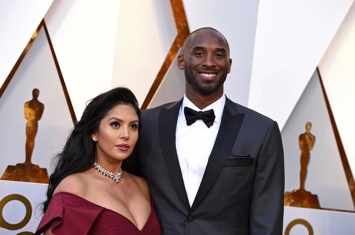Kobe and Vanessa Bryant arrive at the 2018 Oscars at the Dolby Theatre in Los Angeles