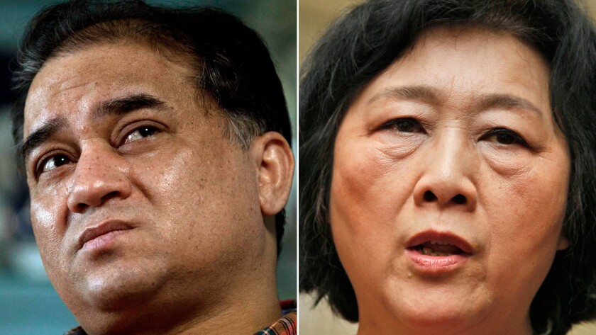 Ilham Tohti, left, an outspoken scholar of China's Uighur minority, failed to get his life sentence overturned. Journalist Gao Yu is charged with leaking state secrets.
