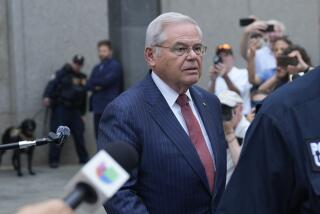 Sen. Bob Menendez, D-N.J., leaves federal court in New York, Tuesday, July 16, 2024. Menendez has been convicted of all the charges he faced at his corruption trial, including accepting bribes of gold and cash from three New Jersey businessmen and acting as a foreign agent for the Egyptian government. (AP Photo/Seth Wenig)